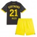 Maillot de foot Borussia Dortmund Donyell Malen #21 Extérieur vêtements enfant 2023-24 Manches Courtes (+ pantalon court)